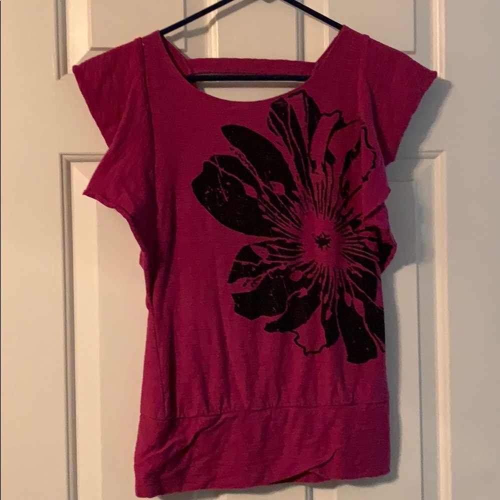 Purple flower blouse